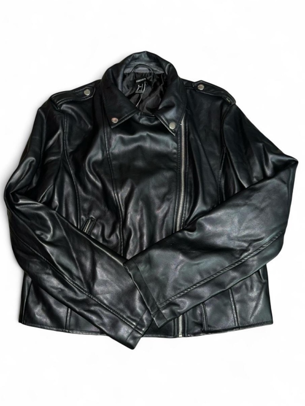 Forever 21 black leather jacket
